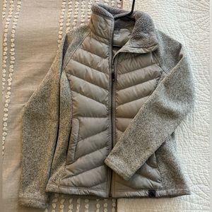LL BEAN fleece zip up, gray, 5 reg (small)